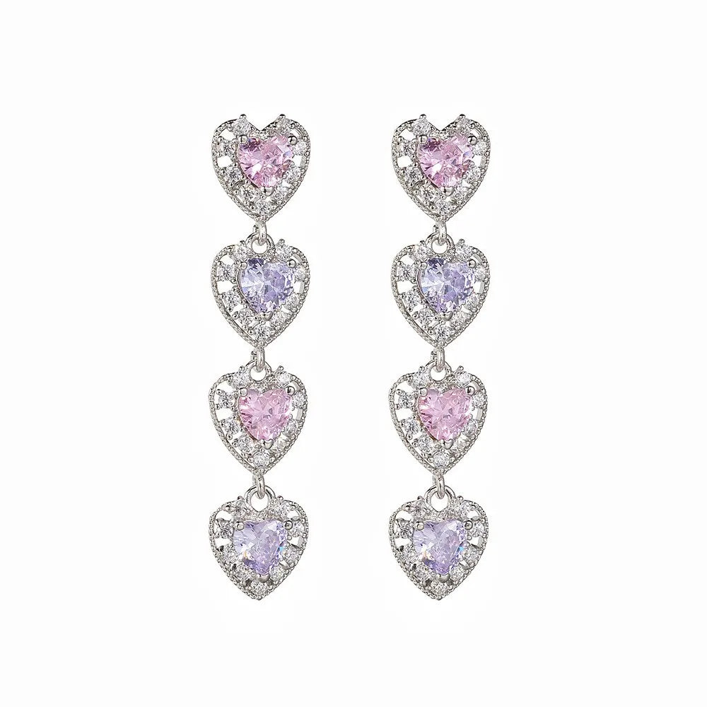 FOUR OF HEARTS EARRING